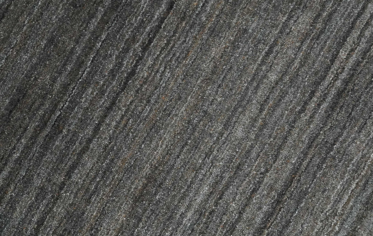Solid Silver and Charcoal Shaded Scandinavian 5x7 Blended Wool Flatwoven Area Rug | HL23