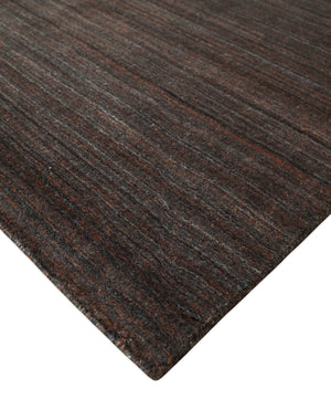 Solid Tan Scandinavian 5x7 Blended Wool Flatwoven Area Rug, Dinning, Kids Rug | HL19