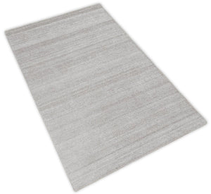 Solid Taupe Silver Rug | Made with wool and viscose blend | TRD171