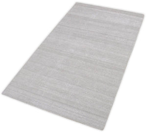 Solid Taupe Silver Rug | Made with wool and viscose blend | TRD171