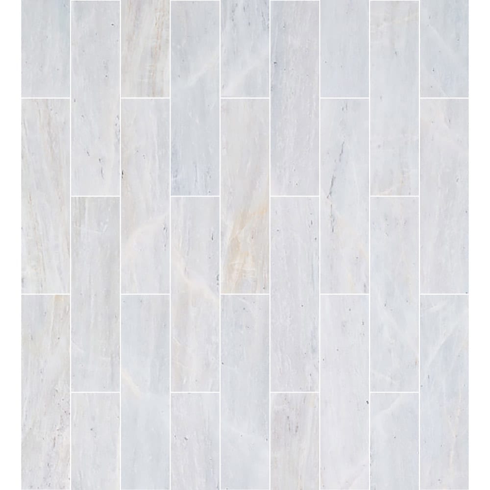 Solto White Marble Tile Honed Floor and Wall Tile 6"x24" - Livfloors Collection