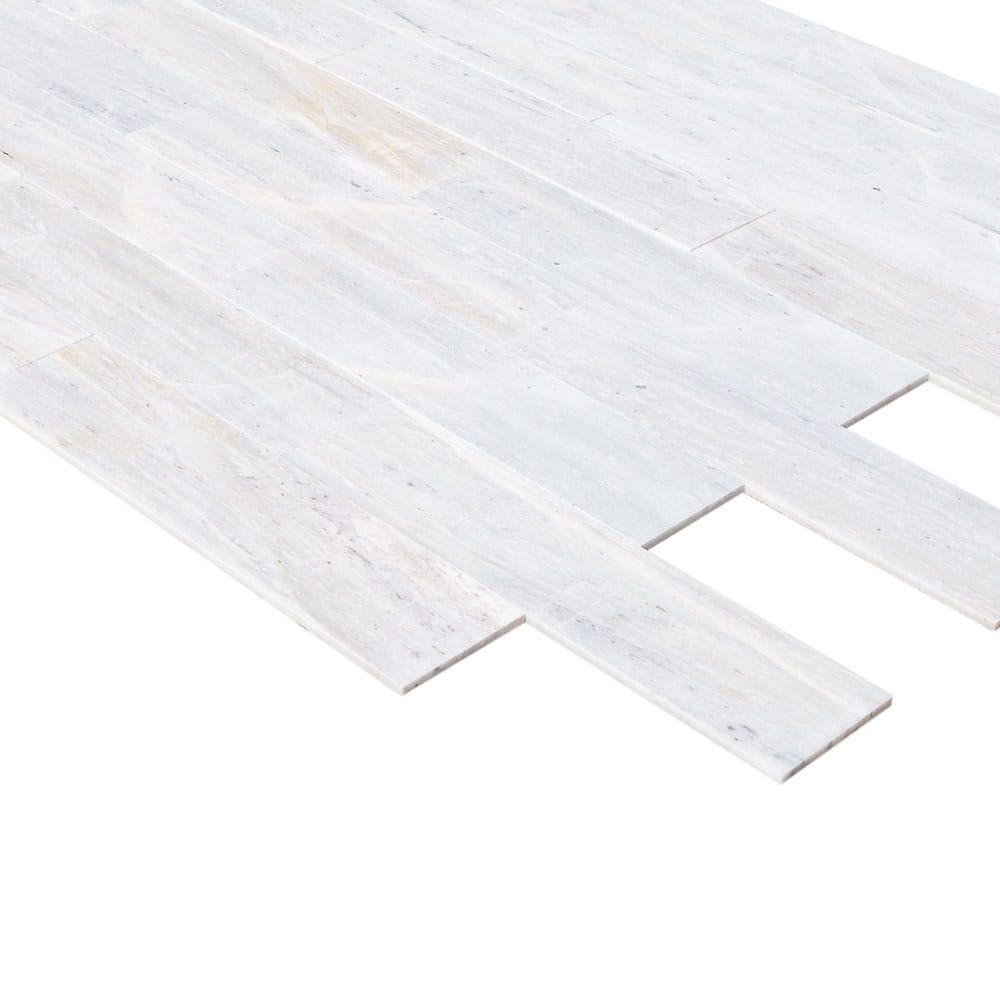 Solto White Marble Tile Honed Floor and Wall Tile 6"x24" - Livfloors Collection