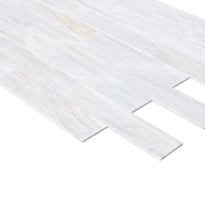 Solto White Marble Tile Honed Floor and Wall Tile 6"x24" - Livfloors Collection