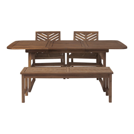 Somerset Extendable Outdoor Patio 4-Piece Dining Set