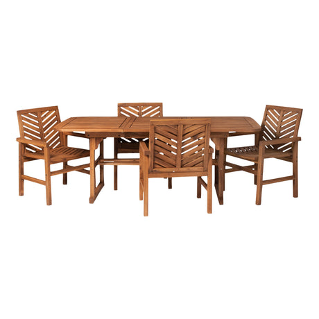 Somerset Extendable Outdoor Patio 5-Piece Dining Set