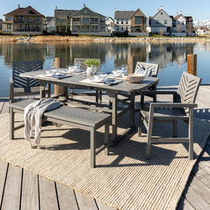 Somerset Extendable Outdoor Patio 6-Piece Dining Set