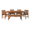 Somerset Extendable Outdoor Patio 6-Piece Dining Set