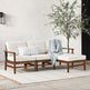 Somerset Modern Wood Outdoor Chaise 3-Piece Sectional