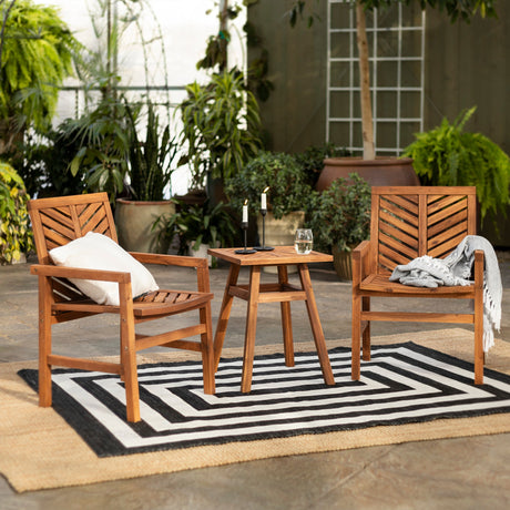 Somerset Outdoor Patio 3-Piece Chat Set