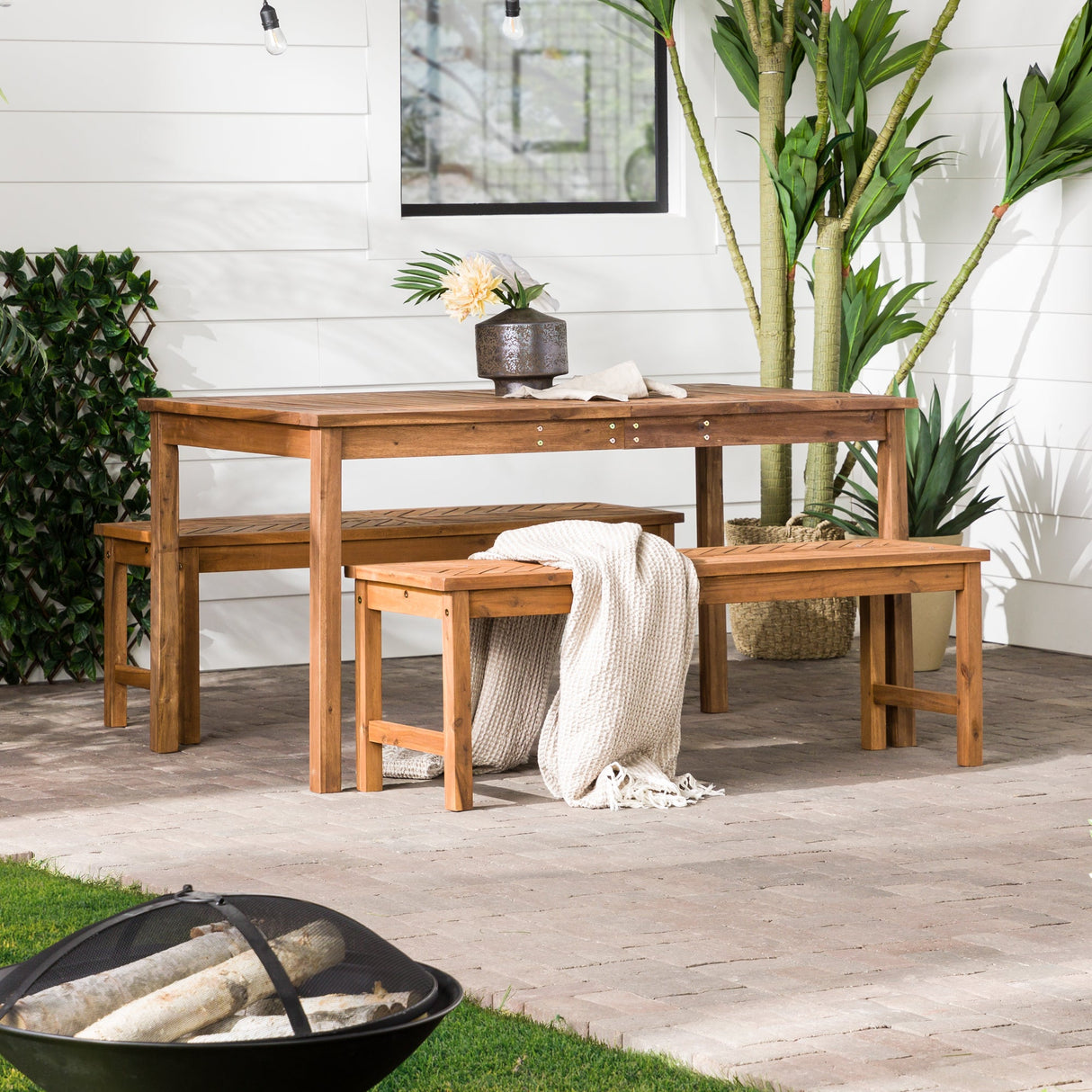 Somerset Outdoor Patio 3-Piece Dining Set