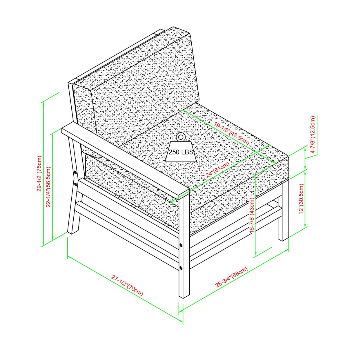 Somerset Outdoor Patio 3-Piece Sectional