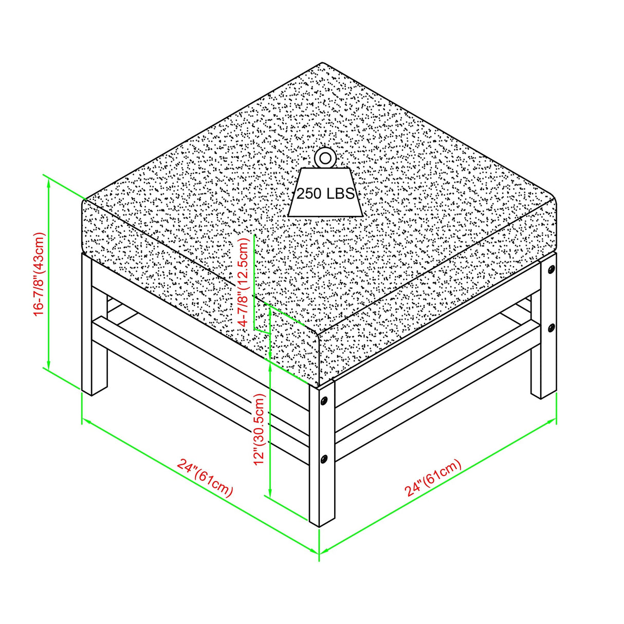 Somerset Outdoor Patio 3-Piece Sectional