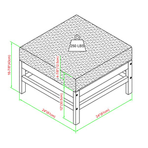 Somerset Outdoor Patio 3-Piece Sectional