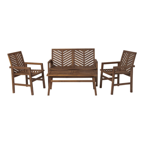 Somerset Outdoor Patio 4-Piece Chat Set