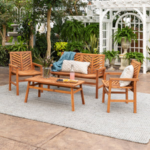 Somerset Outdoor Patio 4-Piece Chat Set