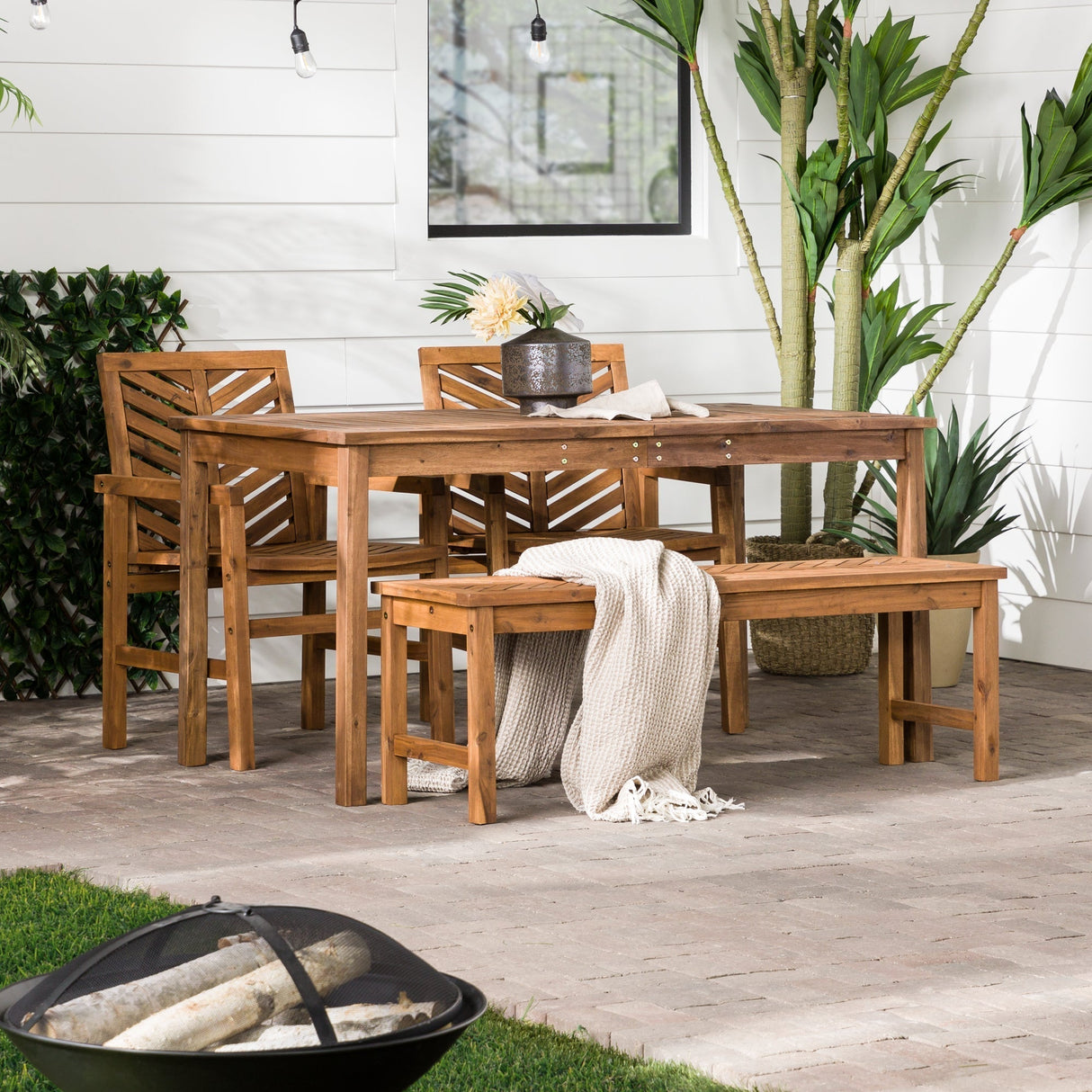 Somerset Outdoor Patio 4-Piece Dining Set