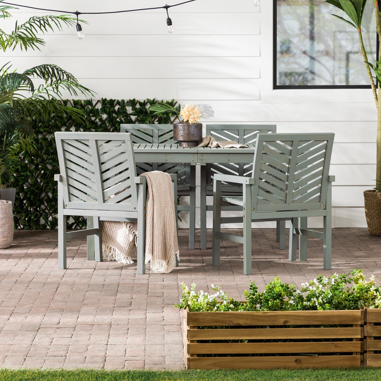 Somerset Outdoor Patio 5-Piece Dining Set