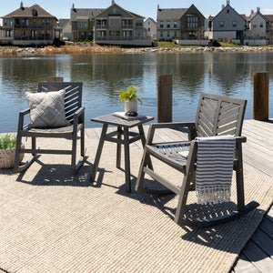 Somerset Outdoor Rocking Chair 3-Piece Chat Set