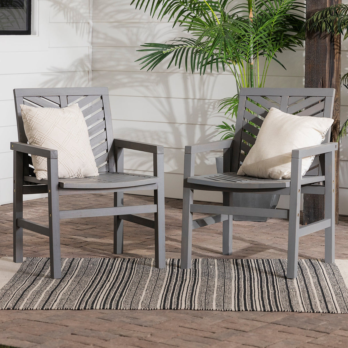 Somerset Patio Wood Chairs, Set of 2