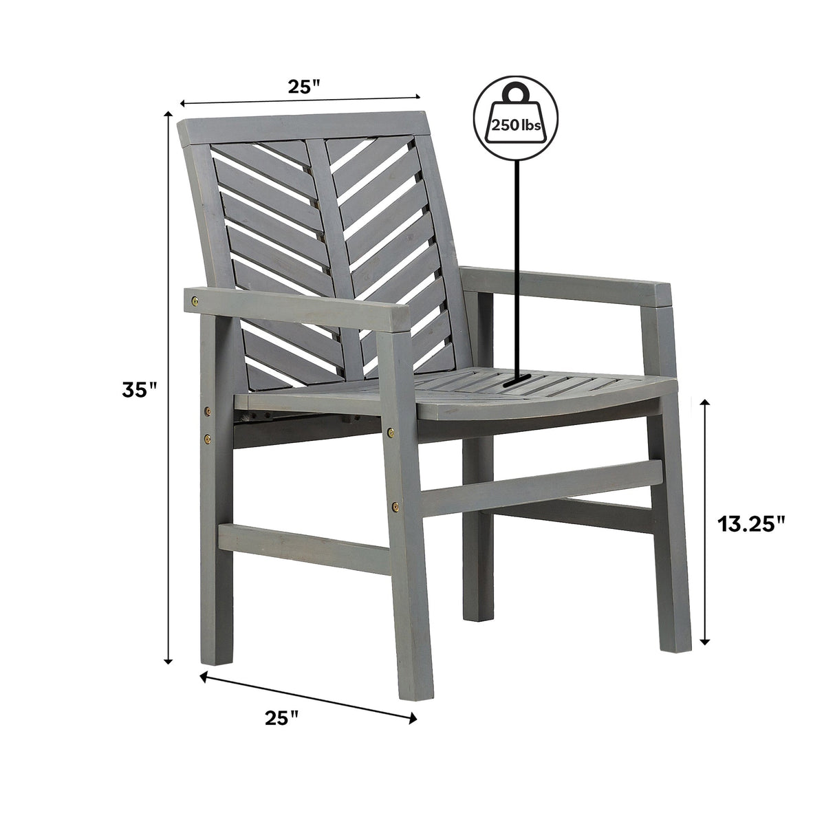 Somerset Patio Wood Chairs, Set of 2