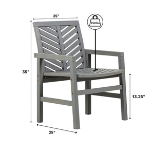 Somerset Patio Wood Chairs, Set of 2