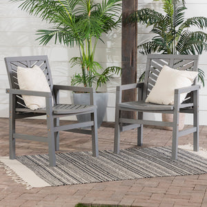 Somerset Patio Wood Chairs, Set of 2