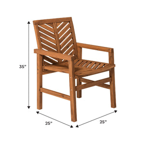 Somerset Patio Wood Chairs, Set of 2