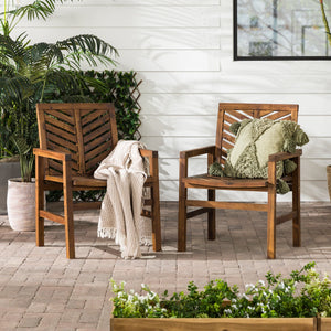 Somerset Patio Wood Chairs, Set of 2