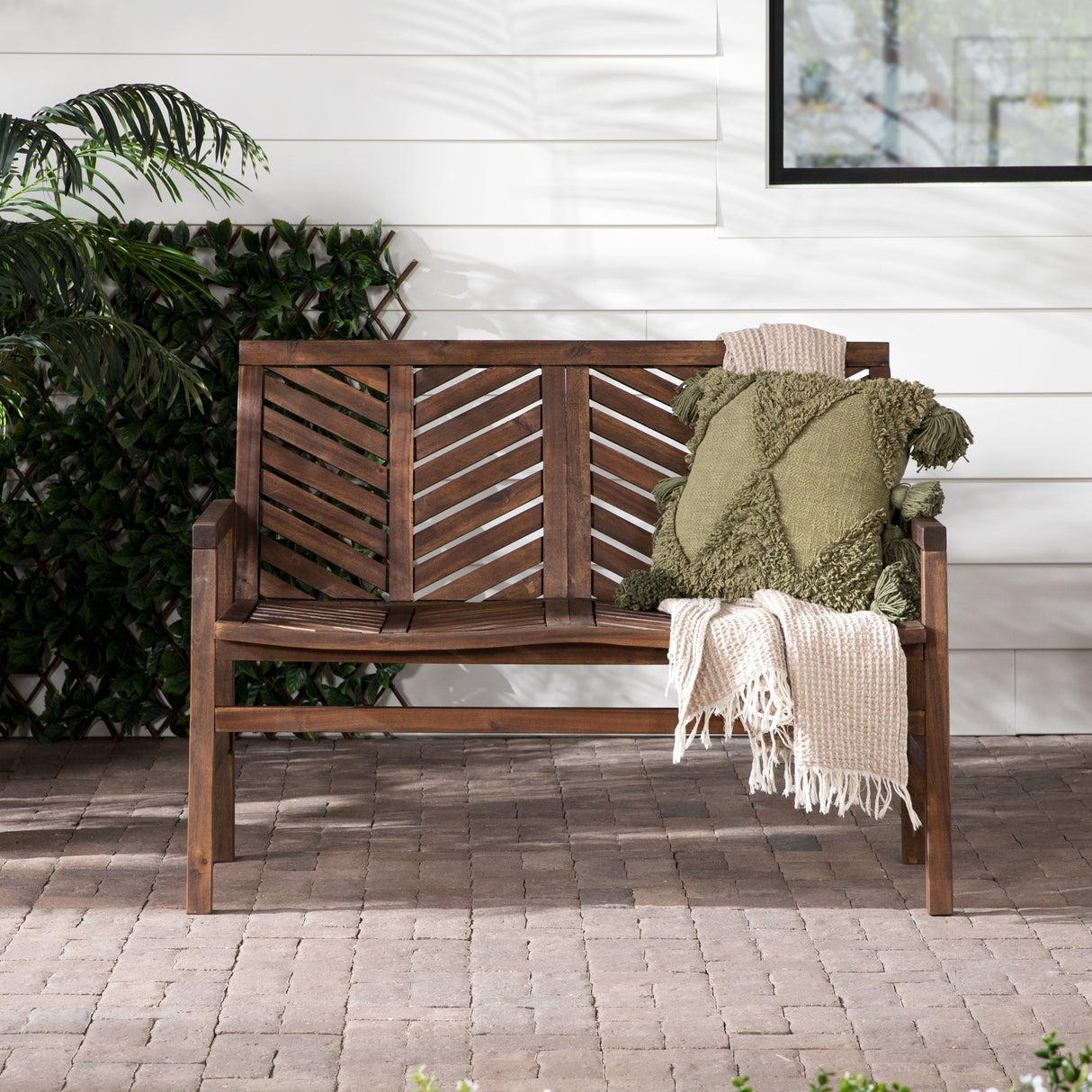 Somerset Patio Wood Loveseat Bench