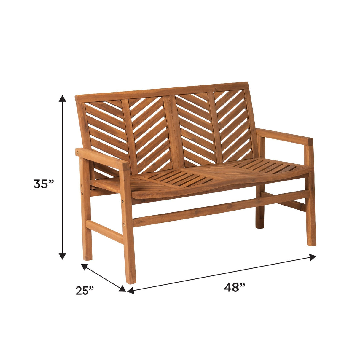 Somerset Patio Wood Loveseat Bench