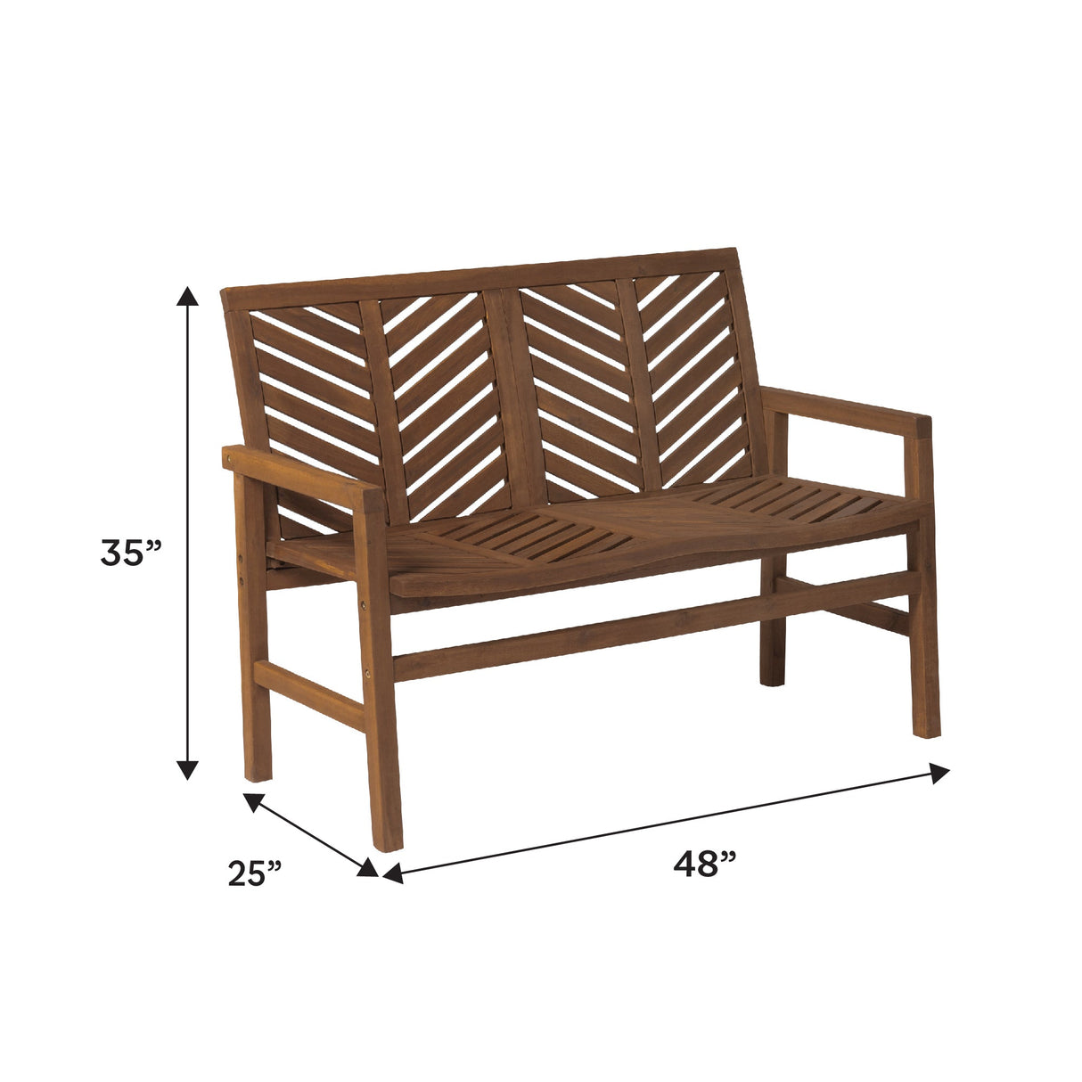 Somerset Patio Wood Loveseat Bench