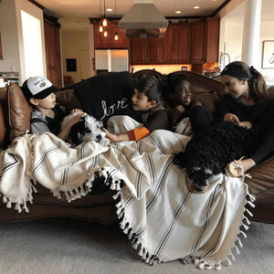 Sophie | Farmhouse Home Decor Turkish Cotton Throw Bed Blanket