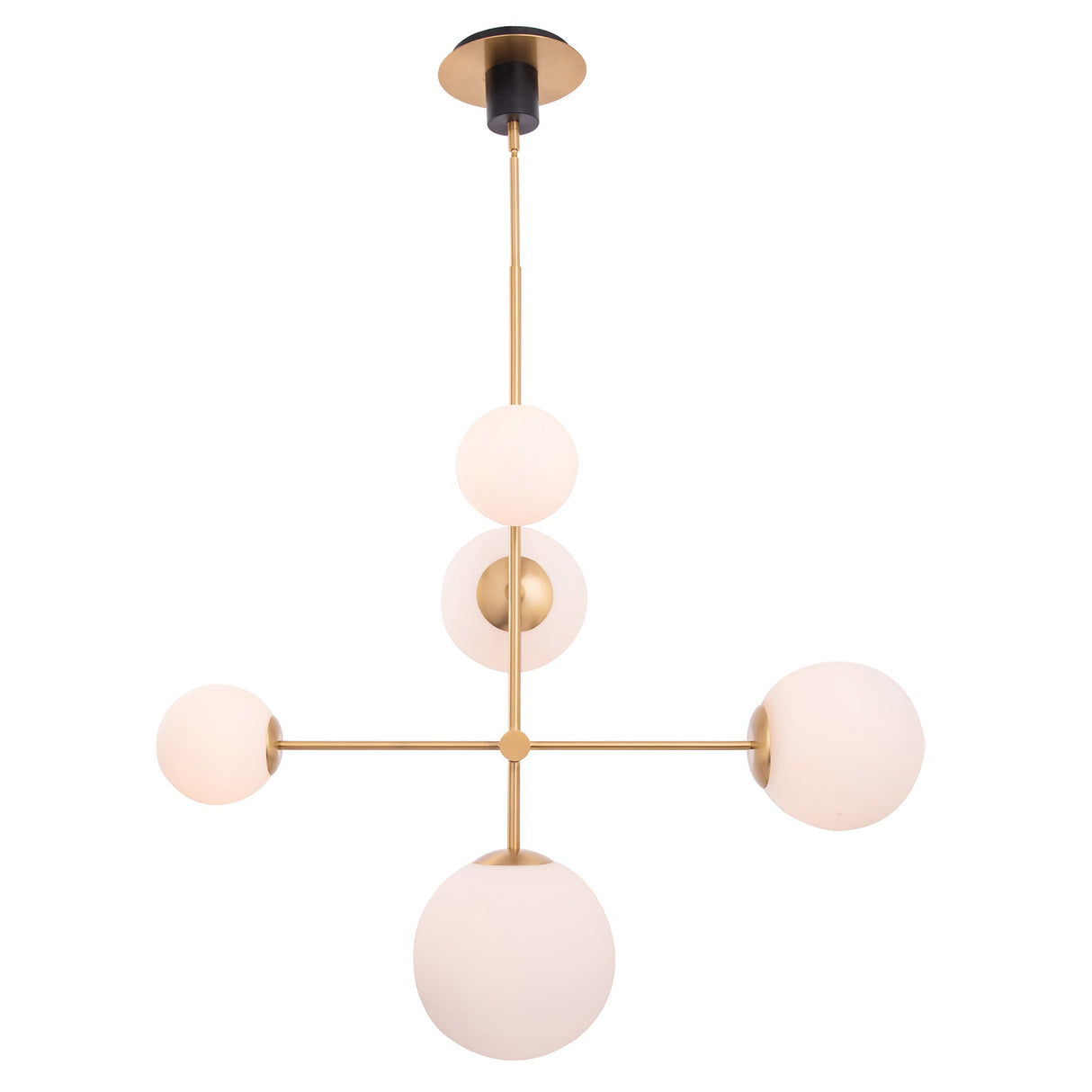 Spark Modern Gold 5 Light Dimmable Chandelier