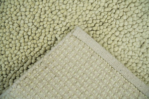 Square 3x3 Beige Wool Shag Handmade Felted Rug | SHA1