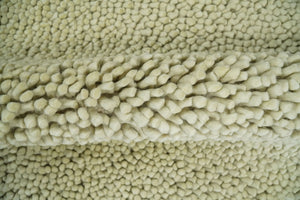 Square 3x3 Beige Wool Shag Handmade Felted Rug | SHA1