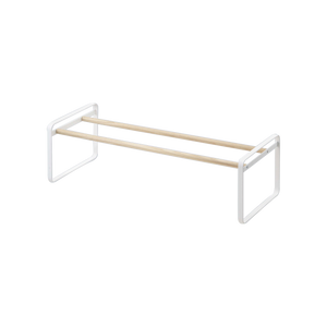 Stackable Shoe Rack (7" H) - Steel + Wood