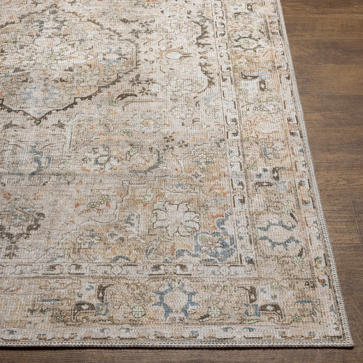 Standon Vintage Flat Pile Washable Rug