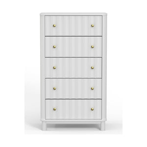 Stapleton Five Drawer Chest, White