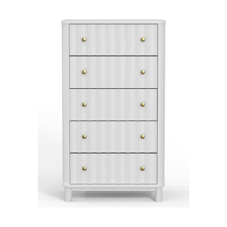 Stapleton Five Drawer Chest, White