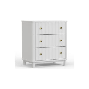 Stapleton Three Drawer Small Chest, White