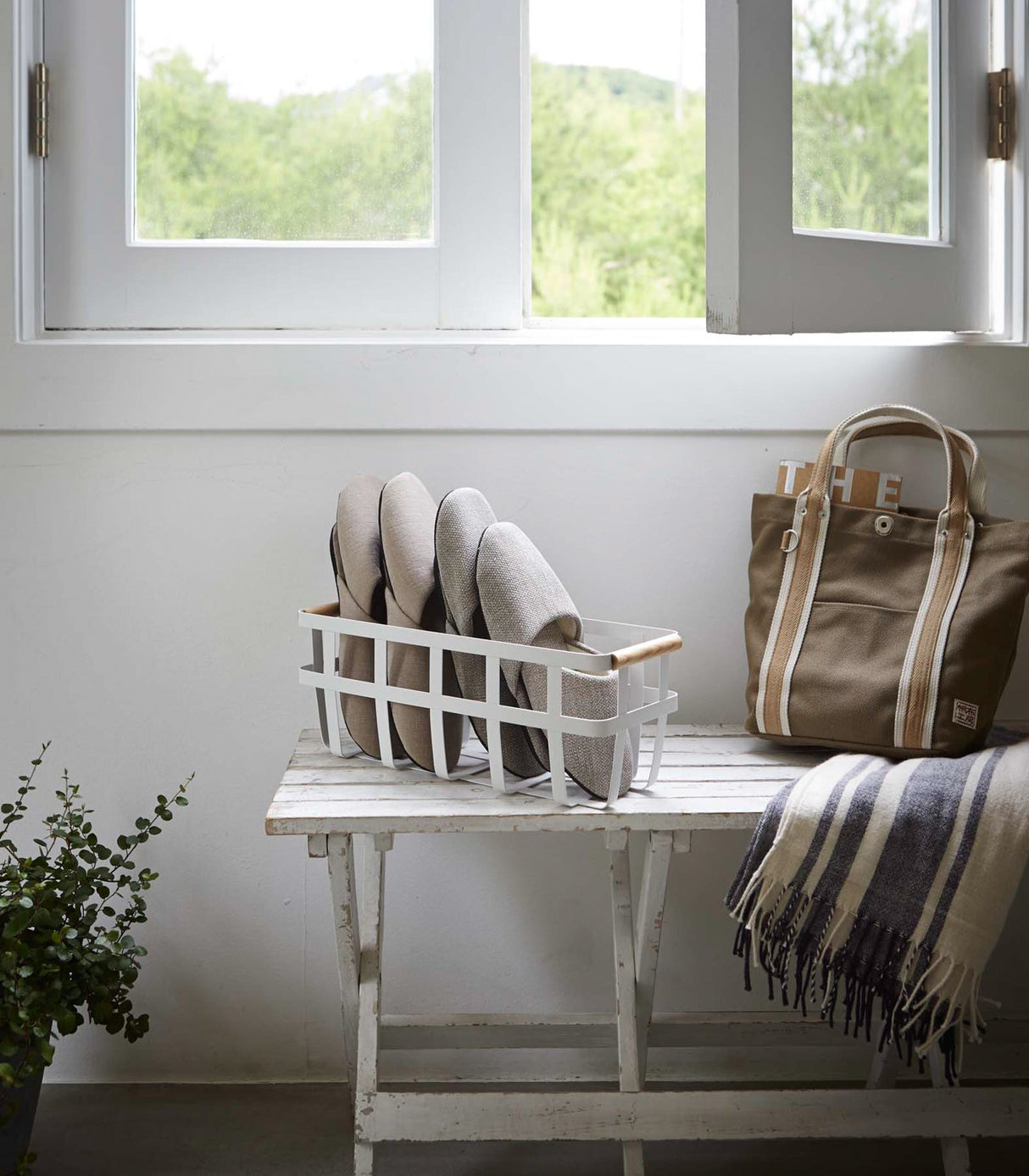Storage Basket - Medium - Steel + Wood