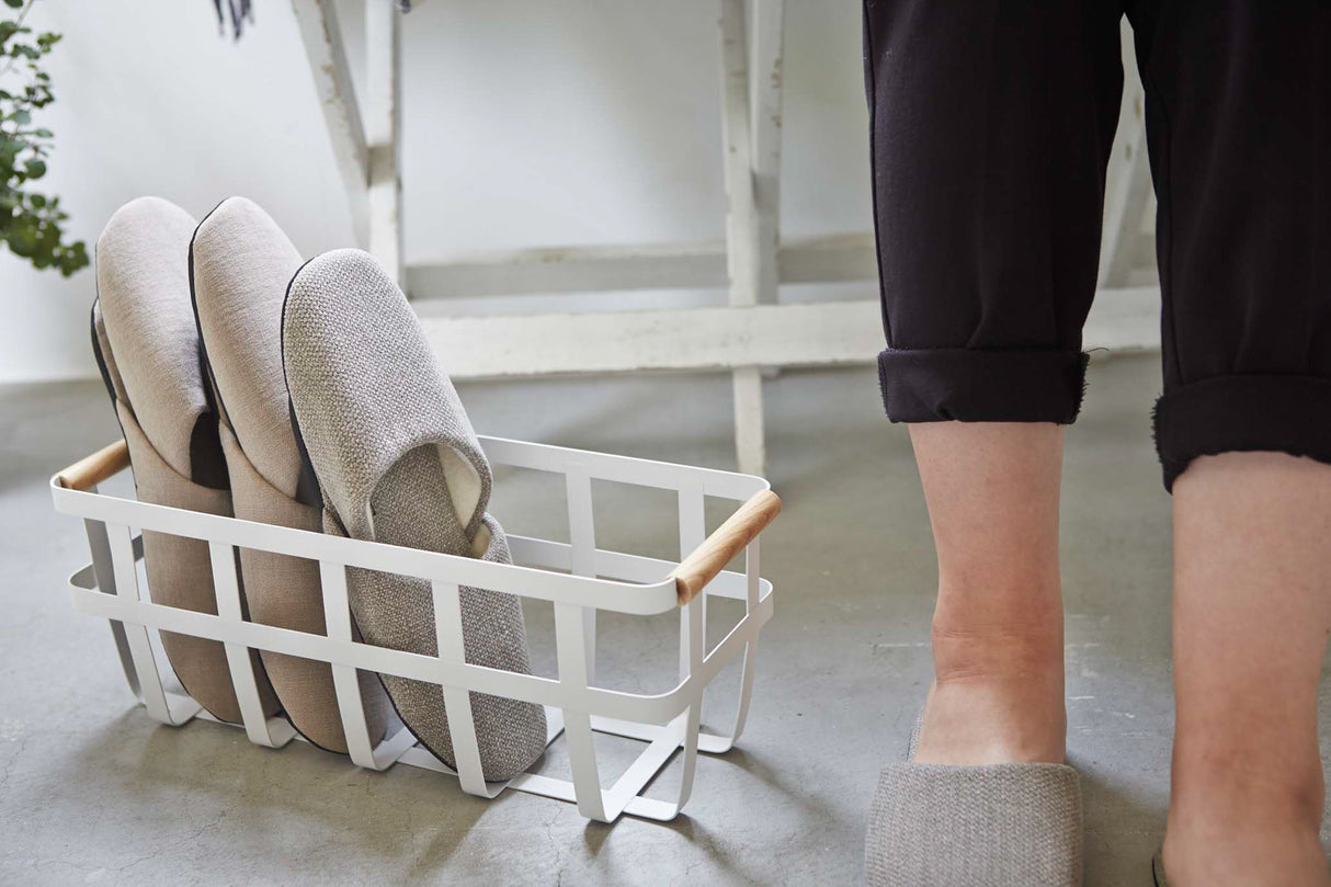 Storage Basket - Medium - Steel + Wood