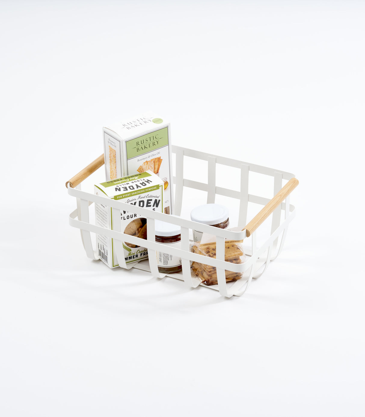 Storage Basket - Medium - Steel + Wood