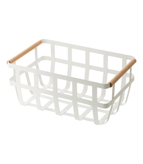 Storage Basket - Two Sizes - Steel + Wood