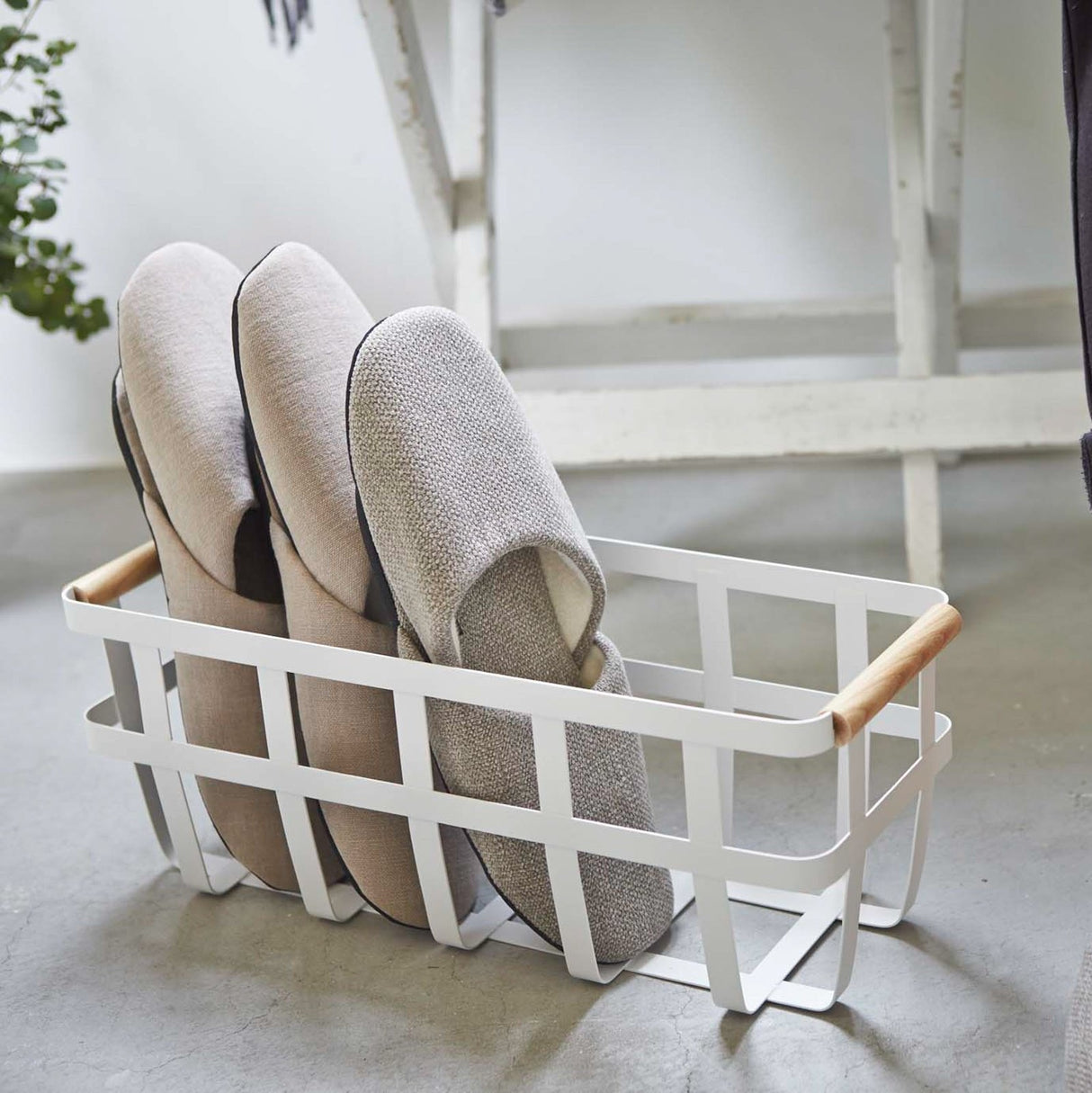 Storage Basket - Two Sizes - Steel + Wood