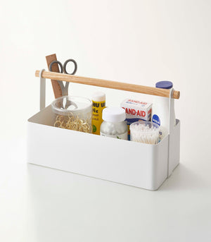 Storage Caddy - 2 Sizes - Steel + Wood