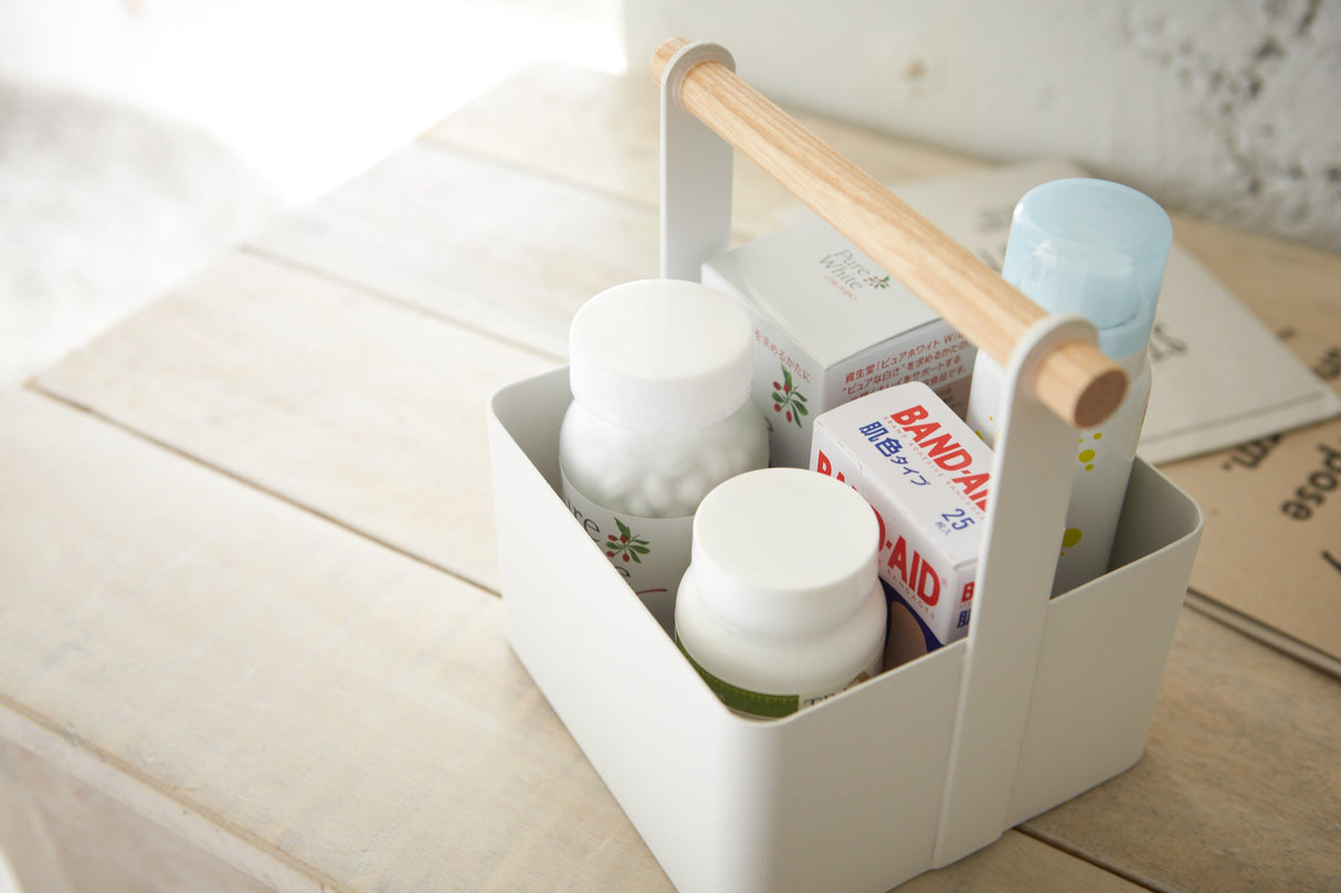 Storage Caddy - Large - Steel + Wood