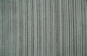 Striped Flatwoven 8x10 Ivory, Beige and Gray Scandinavian Hand Made Blended Wool Area Rug | KE15