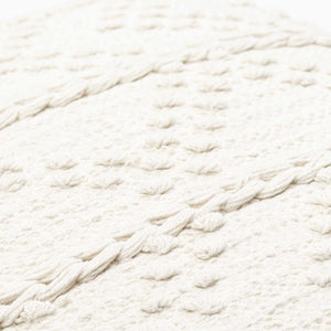 Sumiton White Textured Crochet Cotton Throw Pillow