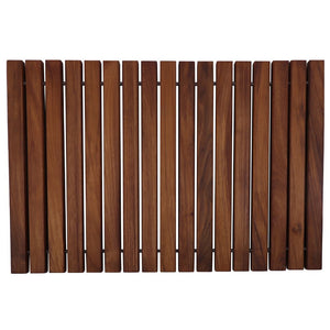 Sunriver Teak Shower and Bath String Mat with Rubber Feet 23.62" x 15.75"
